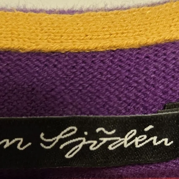 XL Gudrun Sjoden Purple Cardigan with Buttons and Pockets - Picture 3 of 5